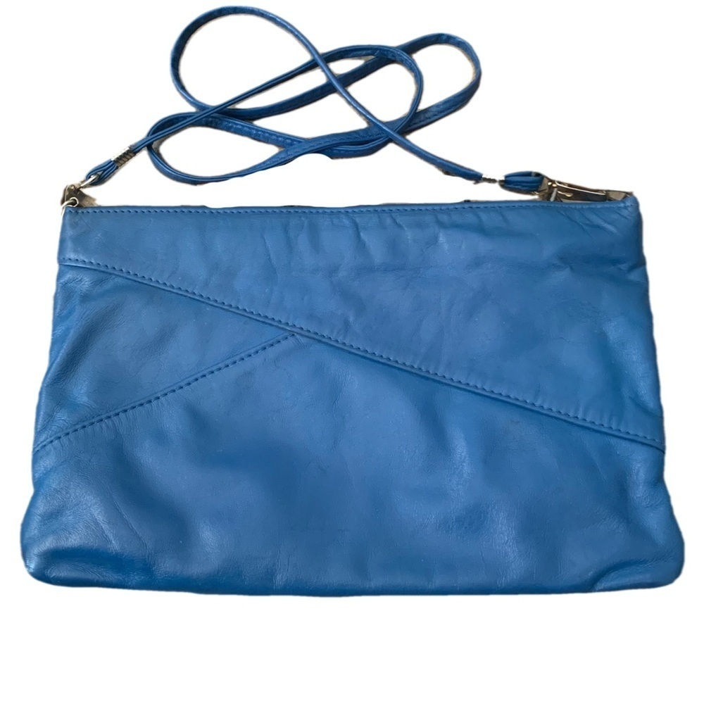 Karnig Mann Vintage Blue Leather Crossbody Bag
